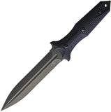 Bastinelli Creations Grozo PVD Black Handle Bohler N690 Stainless Fixed Knife w/ Sheath 214
