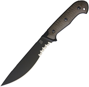 Bastinelli Creations SILENCE Serrated Large Fixed Blade Knife 224s