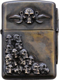 Bastinelli Creations Zippo Skulls Design Double-Sided Lighter 231D