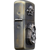 Bastinelli Creations Zippo Skull Design Bronze Armor Finish Lighter 231R