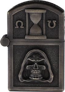 Bastinelli Creations Zippo Skull Design Bronze Armor Finish Lighter 231