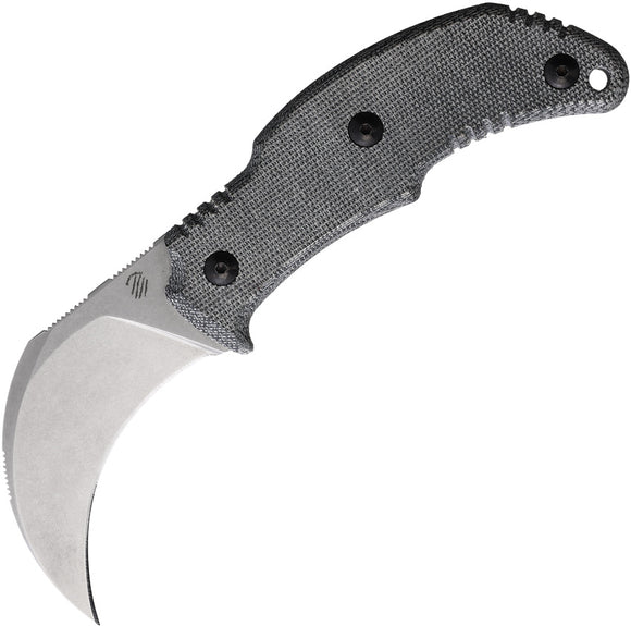 Bastinelli Creations The Primal Black Micarta Bohler N690 Fixed Blade Knife 256