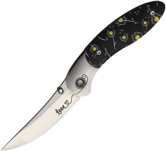 Brighten Blades Wish Linerlock Black Aluminum Folding 8Cr13MoV Steel Pocket Knife 011