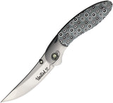 Brighten Blades United Linerlock Grey Aluminum Folding 8Cr13MoV Steel Pocket Knife 012