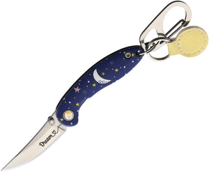 Brighten Blades Dream Keychain Framelock Blue Aluminum Folding Stainless Pocket Knife 017