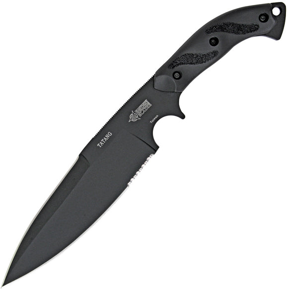 Blackhawk Tatang Partially Serrated Fixed High Carbon Steel Blade Knife TT10BK