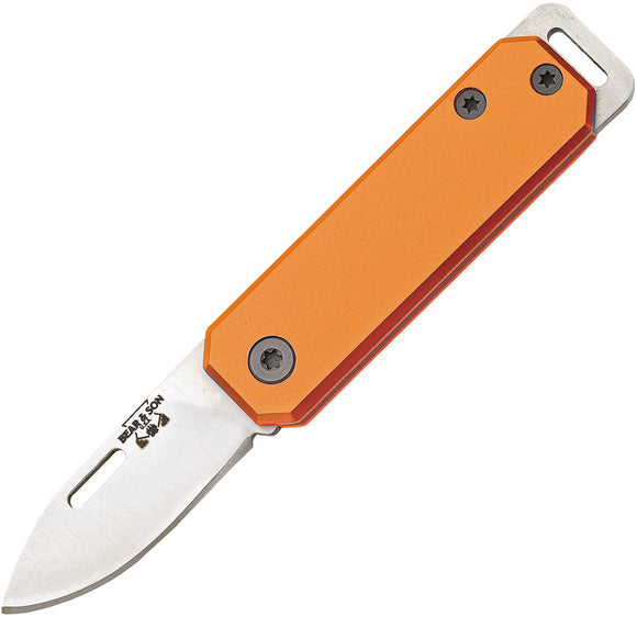 Bear & Son Small Slip Joint Orange Folding Knife 109or