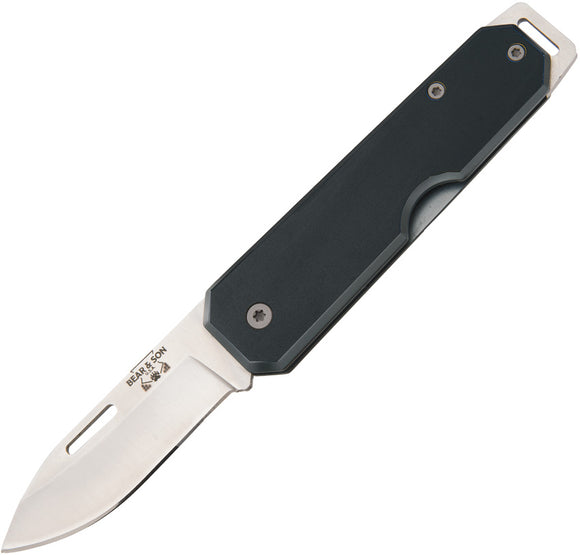 Bear & Son Large Slip Joint Black Folding Knife 110bk