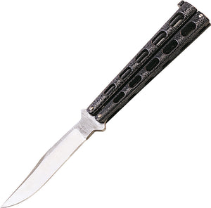 Bear & Son Butterfly Silver Vein Metal Handles Stainless Clip Blade Folding Knife 114  -On Sale