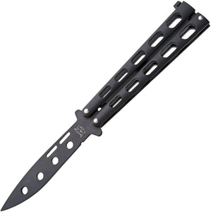 Bear & Son Butterfly Black Powder Coat Balisong Knife 115btr  -On Sale