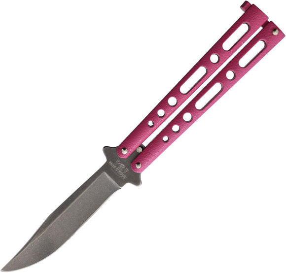Bear & Son Butterfly Pink Stonewash Knife (Balisong) 117pksw