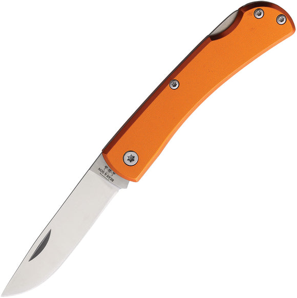 Bear & Son Small Farmhand Lockback Orange Folding Stainless Pocket Knife C137LOR
