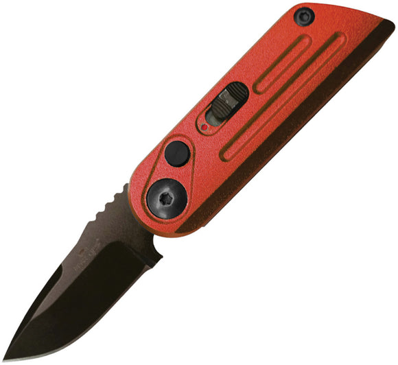Bear & Son Automatic Bold Action XIV Knife Red Stainless 14C28N Sandvik Blade 1400AIRDB