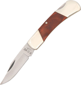 Bear & Son Rosewood & Nickel Silver Bolster Lockback Folding Pocket Knife