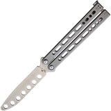 Bear Ops Bear Song VIII Balisong Trainer Bead Blast Stainless Blunt Tip Butterfly Knife 35107