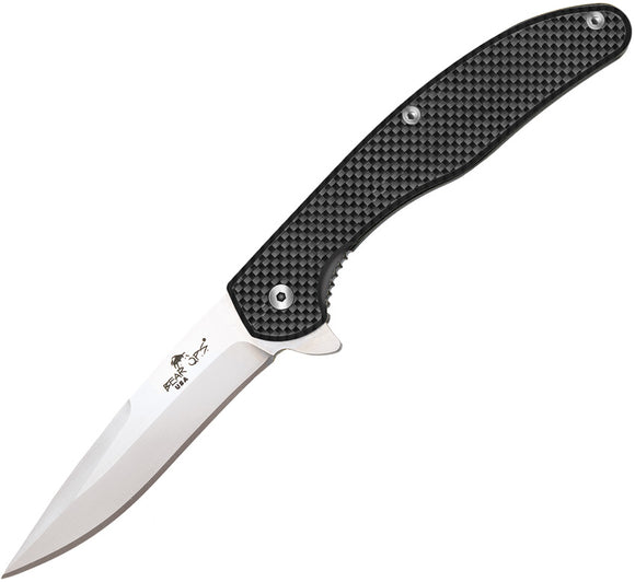 Bear & Son Slim Carbon Fiber Linerlock S35Vn Folding Pocket Knife 36033