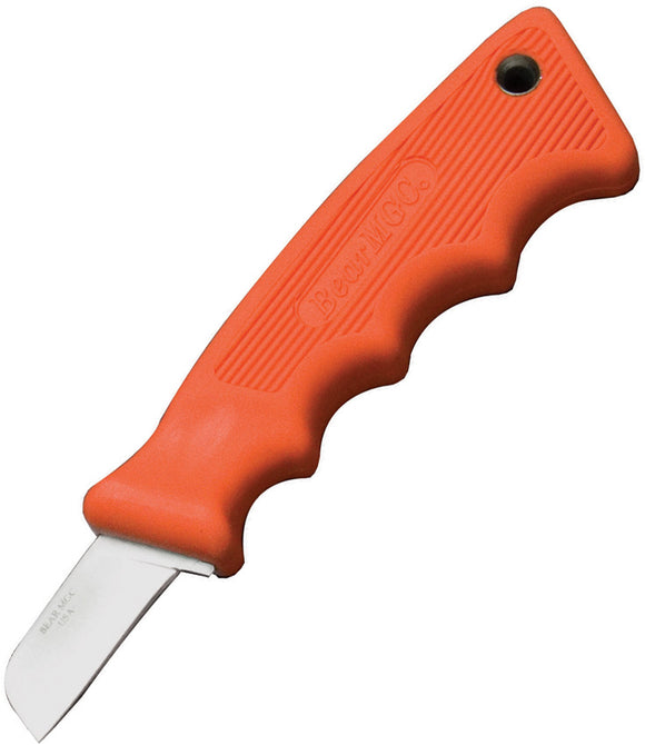 Bear & Son Orange Cushion Grip High Carbon Stainless Fixed Utility Knife 4660