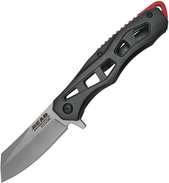 Bear Edge Framelock Black Stainless Folding 440 Stainless Pocket Knife 61123