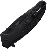 Bear Edge Sideliner Linerlock Black Plastic Folding Stainless Pocket Knife 61130