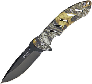 Bear Edge Brisk 1.0 Framelock Camo Folding 440 Stainless Pocket Knife 61514