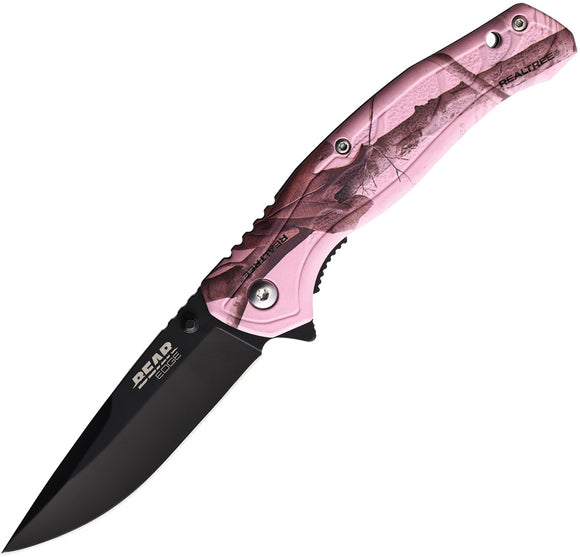 Bear Edge Brisk 2.0 Linerlock Realtree Pink Stainless Folding Pocket Knife 61536