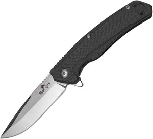 Bear Ops Rancor VII Pocket Knife Black CF Folding S35VN Drop Pt Blade 700TICFS