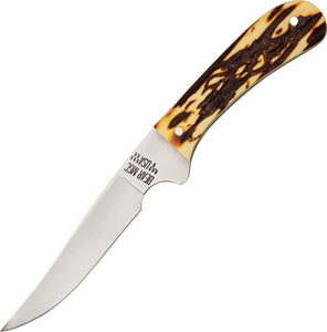 Bear & Son Knives Bird & Trout Fixed Carbon Stainless Stag Delrin Knife 751