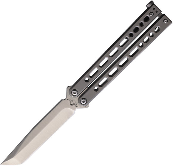 Bear Ops Small Bear Song VII Balisong Gray 154CM Stainless Tanto Butterfly Knife 910SSS