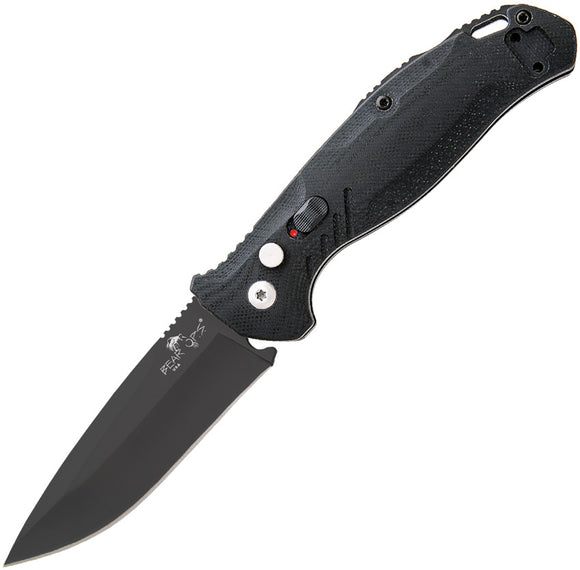 Bear & Son Automatic Bold Action XI Knife Black G10 14C28N Sandvik Stainless Blade AC1100B4B
