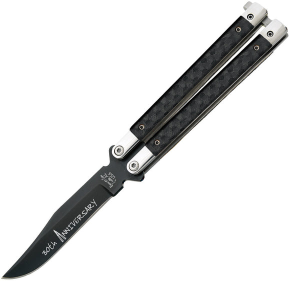 Bear & Son 30th Anniversary Balisong Carbon Fiber S35VN Butterfly Knife CF17