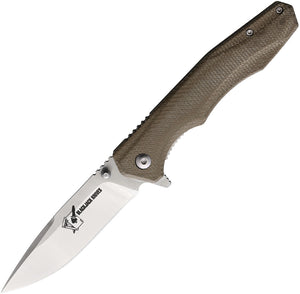 Blackjack Linerlock Tan Smooth Micarta Folding S35VN Steel Pocket Knife 156