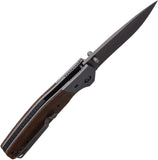 Blackjack Linerlock Brown Smooth Micarta Folding S35VN Steel Pocket Knife 157