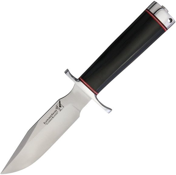 Blackjack Classic Model 5 Fixed Blade Knife Black Canvas Micarta A2 Steel B5BM