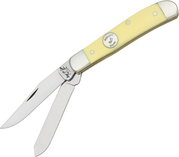 Bear & Son Mini Trapper Yellow Delrin 1095HC Steel Pocket Knife C307