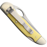 Bear & Son Lockback Yellow Delrin Folding Carbon Steel Pocket Knife C3150L