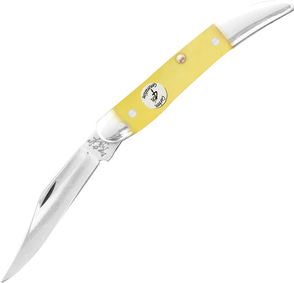 Bear & Son Little Toothpick Yellow Handle 1095 Carbon Steel Folding Knife C31931