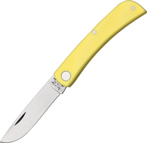Bear & Son Farmhand Folder Yellow G10 Handle Folding Carbon Steel Knife C337