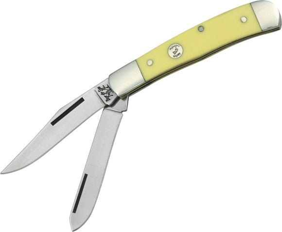 Bear & Son Small Trapper 4th Gen Yellow Folding Knife c35412