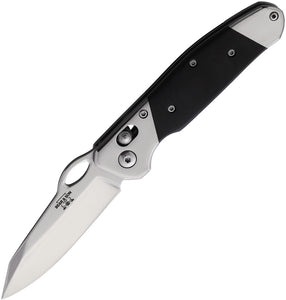 Bear & Son Slide Lock Black Smooth G10 Folding D2 Pocket Knife