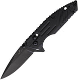 Bear Ops Slide Lock Black Synthetic Folding D2 Steel Pocket Knife 900B7B