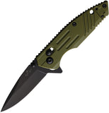 Bear Ops Slide Lock OD Green Synthetic Folding Stainless Pocket Knife 900OD7B