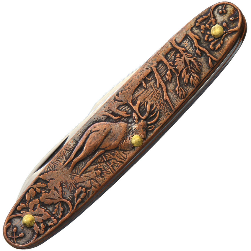 Beretta Coltello Slip-Joint Copper Artwork Stainless Pen Point
