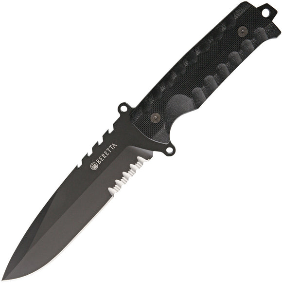 Beretta ARX Black G10 Combat Bohler N690 Fixed Blade Knife w/ Belt Sheath 11364