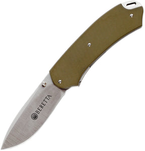 Beretta Birdland Tactical Linerlock Green G10 Stainless Folding Knife 396G10V