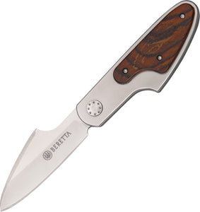 Beretta Bascula Medium Folder Wood Commemorates SO5 Gun 440C Folding Knife 57988