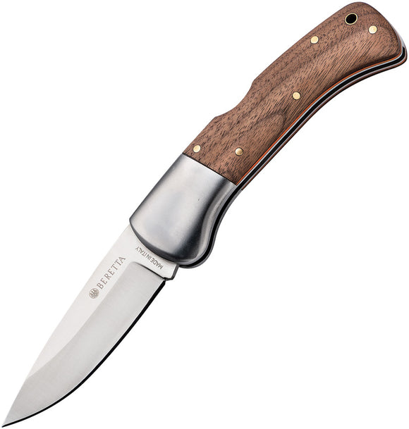 Beretta Steenbok Lockback Walnut Folding 400 Stainless Pocket Knife 93530