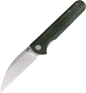 Beyond EDC Slim Linerlock Green Micarta Folding 14C28N Pocket Knife 2107OD