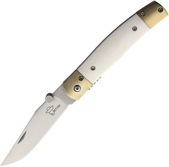 Betyar Maskara Linerlock White Bone Folding Knife a0042