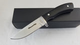 Black Fox Pakkawood 440 Stainless Drop Point Fixed Blade Knife w/ Sheath 007WD