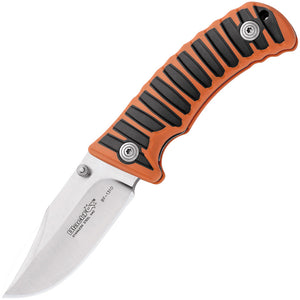 Black Fox Linerlock Orange FRN Folding 440A Pocket Knife w/ Sheath 131OR